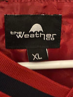 L.L. Bean Men's Red Waterproof Hooded Zip Windbreaker Rain Jacket
