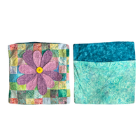 Quilt Handmade Square Cushion Throw-Pillow Cover Set 2 PCS
