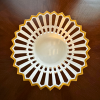 Portuguese Vintage Regency-style Porcelain Centerpiece Bowl

