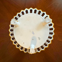 Portuguese Vintage Regency-style Porcelain Centerpiece Bowl
