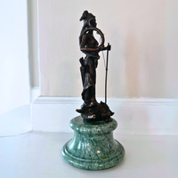 Vintage Diana Victorious Bronze-Marble Sculpture Artwork
