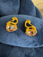 Monet Earrings Pink Stone
