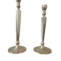 Cast Metal Candlestick Holder Set of 2
