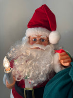 Vintage Santa Claus Animated-Lighted Figurine Christmas Decor
