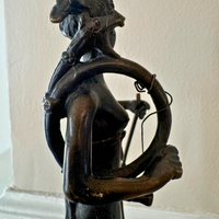 Vintage Diana Victorious Bronze-Marble Sculpture Artwork
