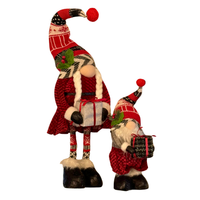 Christmas Holiday Decor Gnome Family Telescope Legs 4 PCS
