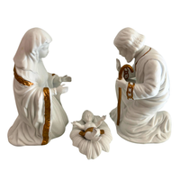 Hand-crafted 3 Pcs Porcelain Nativity Set
