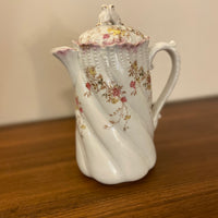 Antique B&M China Coffee Chocolate Pot Floral 1295