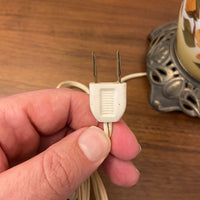 Vintage Accurate Casting Hand Painted Floral Hurricane Lamp