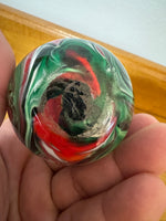 Handmade Glass Art Paperweight Multicolor Egg
