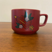 Starbucks Coffee Porcelain Coffee Cup Mug Valentine's Hearts Design