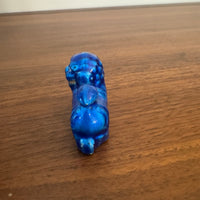 Vintage Small Enamel Brass Chinese Foo Dog