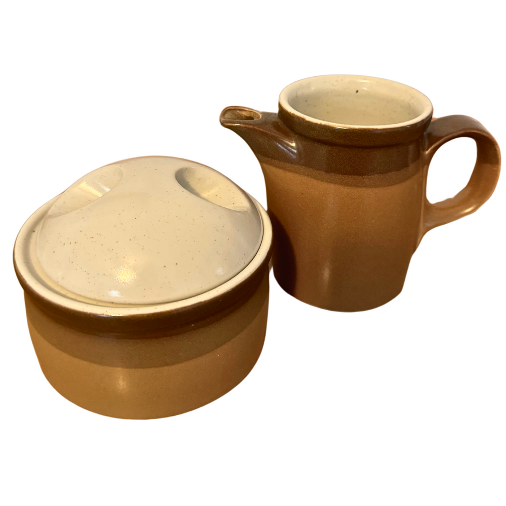 Mikasa Potters Art Stoneware Creamer Sugar bowl Set by Ben Seibel