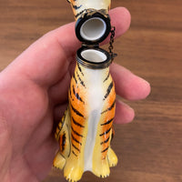 Vintage Rochard Limoges Porcelain Trinket Box Tiger