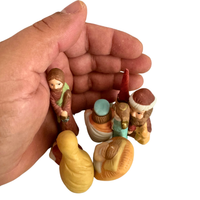 Vintage Mini Porcelain Nativity Set of 8 Pieces
