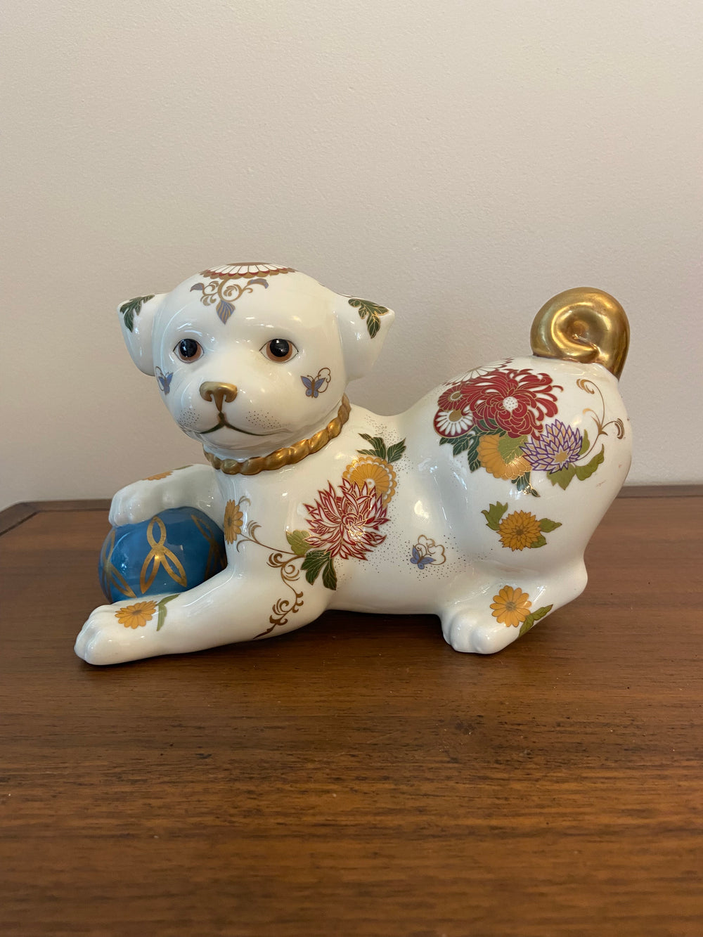 Vintage Franklin Mint Imperial Puppy of Sumatra 1987 Hand Painted Porcelain Figurine