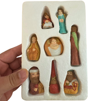 Vintage Mini Porcelain Nativity Set of 8 Pieces
