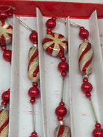 Vintage Kurt Adler Blown Glass Christmas Tree Garland – Candy Cane Theme RARE

