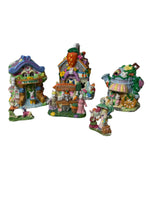 Vintage Lighted Easter Bunnies Village Set of 7
