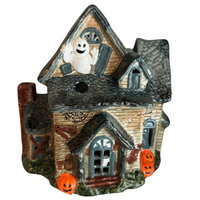 Halloween Lighted Ceramic House Village Brinn's
