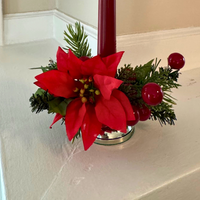 Handmade Vintage-Looking Christmas Plastic Candle and Stick-holders