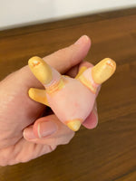 Small Porcelain Baby Bears Exercising Figurine Set of 2
