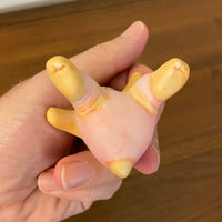 Small Porcelain Baby Bears Exercising Figurine Set of 2