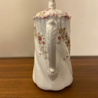 Antique B&M China Coffee Chocolate Pot Floral 1295