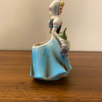 Vintage LEFTON "Olive" Lady with Vegetables Planter Vase Figurine