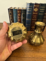 Vintage Seiden International Brass Small Vase Set of 2
