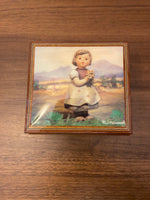 Vintage Authentic M.J Hummel Handcrafted Ercolano Italian Wooden Music Box
