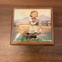 Vintage Authentic M.J Hummel Handcrafted Ercolano Italian Wooden Music Box