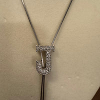 J Letter Alphabet Adjustable Necklace Fashion Jewelry