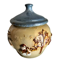 Cookie Jar Vintage Stoneware St. Nicholas Square
