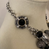 Chain Mesh Beaded Statement Necklace