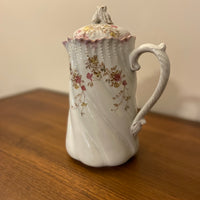 Antique B&M China Coffee Chocolate Pot Floral 1295