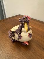 W.U.I Resin Two Headed Dragon Hatching Born Figurine 1998
