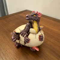 W.U.I Resin Two Headed Dragon Hatching Born Figurine 1998