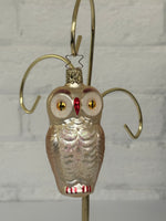 Inge-Glas Blown Glass Owl Christmas Ornament – Made in Germany
