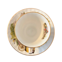Vintage Royal Coach Staffordshire England Fine Bone-China Cup-Saucer
