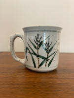 Handmade Speckled Porcelain Mug Bamboo Design
