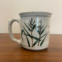 Handmade Speckled Porcelain Mug Bamboo Design