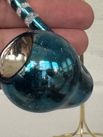 Vintage Blown Mercury Glass Patriotic Christmas Pipe Ornament – Made in Czechoslovakia READ
