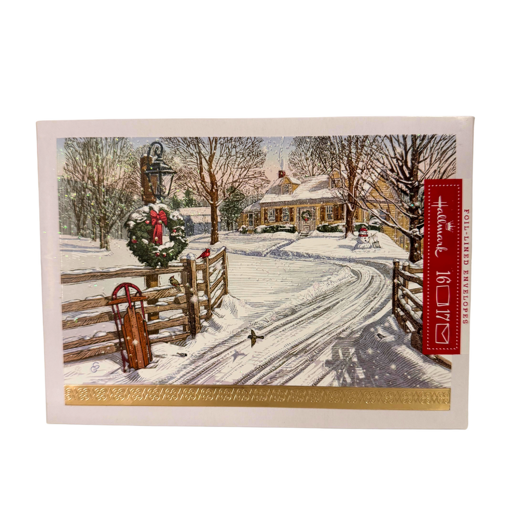 Hallmark-Thomas Kinkade Christmas Card Set-Box