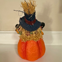 Papier Mache Scarecrow Crow Holiday Fall Halloween Season
