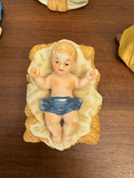 Vintage Porcelain Nativity Set of 12 Pieces
