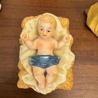 Vintage Porcelain Nativity Set of 12 Pieces