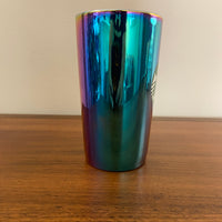 Starbucks Iridescent Rainbow Oil Slick Glazed Ceramic Tall Coffee Mug Cup 16oz