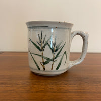 Handmade Speckled Porcelain Mug Bamboo Design