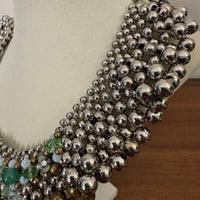 Pam Hiran Handmade Beaded Statement Collar Necklace